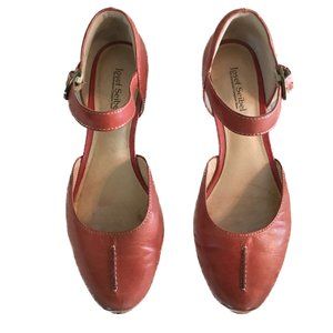 Josef Seibel Red leather ankle strap shoes EU 37 (US 6.5-7)